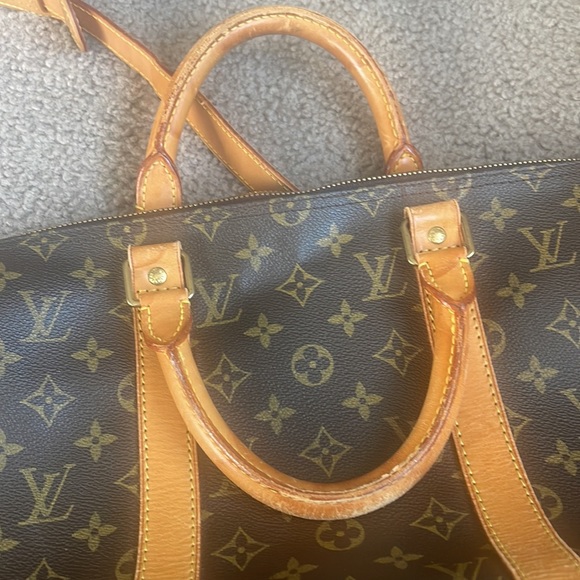 Louis Vuitton Monogram Keepall Bandouliere 50 Brown Canvas Travel Bag - Picture 12 of 16